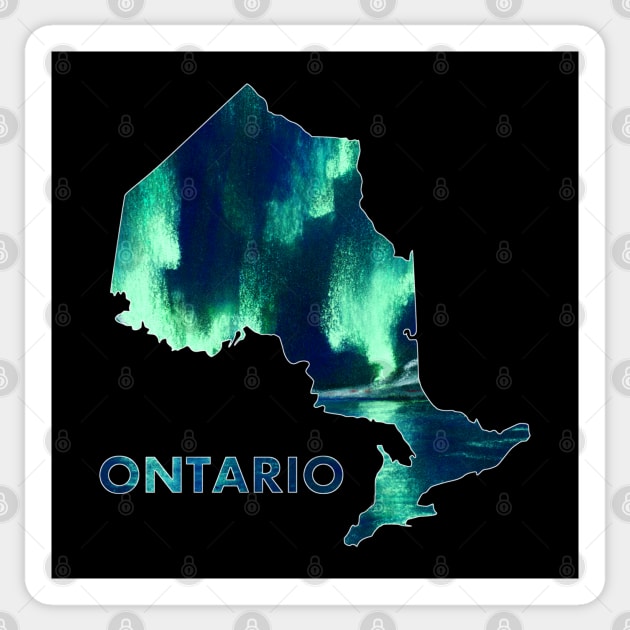 Ontario - Northern Lights Sticker by Anastasiya Malakhova